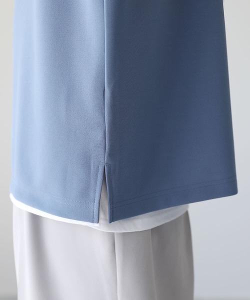 ETELIO（エテリオ）の「ルーズシルエット梨地ポロシャツ（ポロシャツ・メンズ・ブルー/グレー/ワイン/ブラック・S/M/L）」の10枚目の写真