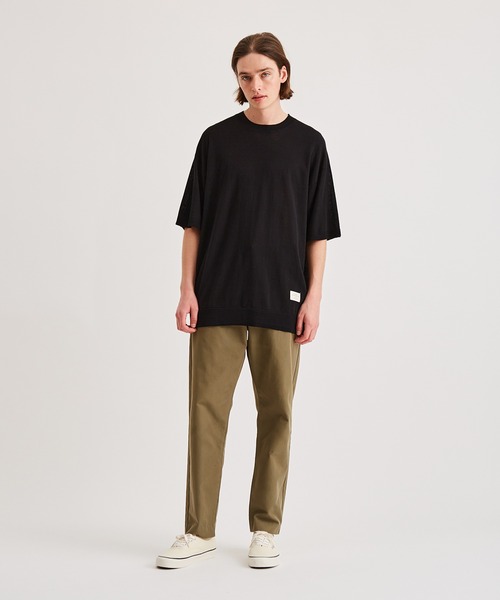 Saturdays NYC（サタデーズ ニューヨークシティ ）の「Crew Knit Tee（Tシャツ/カットソー・メンズ・ブラック/ブルー/ベージュ・L/XL/M）」の4枚目の写真