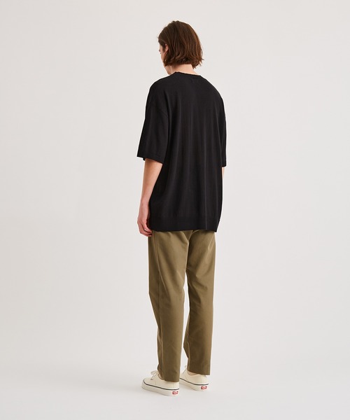 Saturdays NYC（サタデーズ ニューヨークシティ ）の「Crew Knit Tee（Tシャツ/カットソー・メンズ・ブラック/ブルー/ベージュ・L/XL/M）」の11枚目の写真