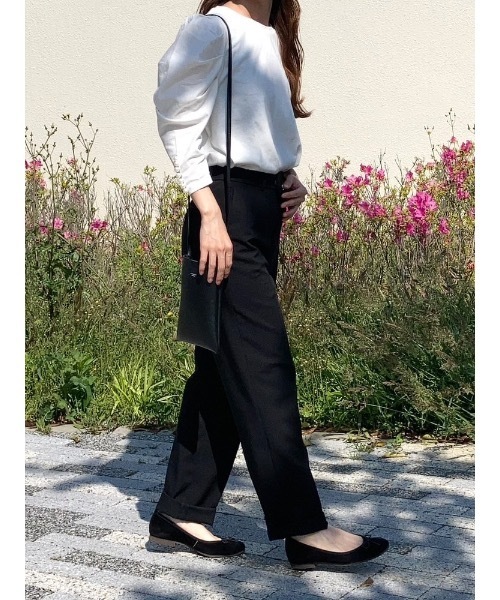ANOTHER S(アナザーエス)の「パール付きボリューム袖コットンカットソー(Tシャツ/カットソー・レディース・グレイッシュベージュ/ブラック/ホワイト・FREE)」の9枚目の写真