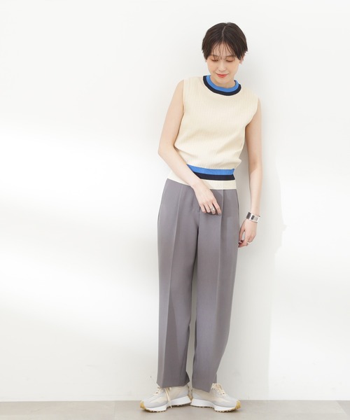 N.（N. Natural Beauty Basic）（エヌエヌナチュラルビューティーベーシック）の「◆マルチカラーメッシュニット（ニット/セーター・レディース・ナチュラル/ネイビー/オフホワイト・MEDIUM）」の12枚目の写真