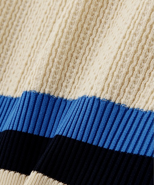 N.（N. Natural Beauty Basic）（エヌエヌナチュラルビューティーベーシック）の「◆マルチカラーメッシュニット（ニット/セーター・レディース・ナチュラル/ネイビー/オフホワイト・MEDIUM）」の18枚目の写真