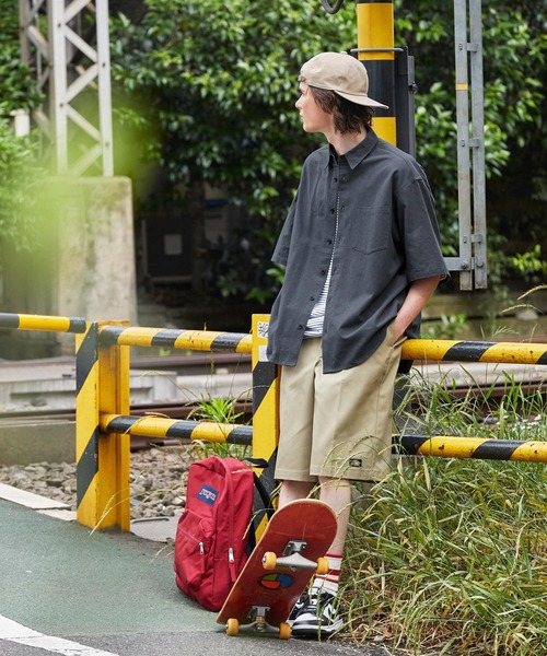 EMMA CLOTHES(エマクローズ)の「コットンリネン オーバーサイズ レギュラーカラーS/Sシャツ EMMA CLOTHES(シャツ/ブラウス・メンズ・チャコール/オレンジ/オリーブ/パープル・M/L)」の22枚目の写真