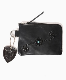 HTC（エイチティーシー）の「HTC/エイチティーシー CORNER ZIPPER PURSE ポーチ型ウォレット ミニウォレット レザー スタッズ（財布・メンズ）」