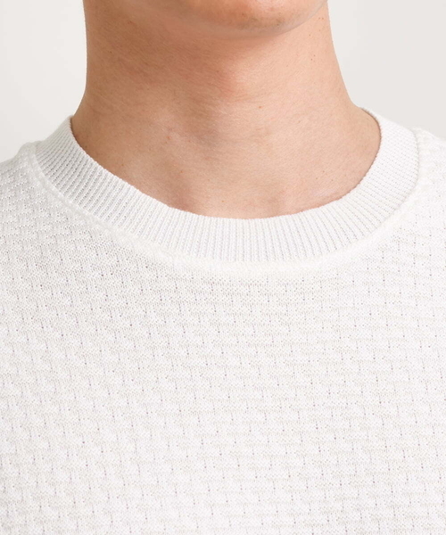 a.v.v(アーヴェヴェ)の「前身ニット切り替えカットソー(デザテクシリーズ)(Tシャツ/カットソー・メンズ・ブルー/オレンジ・46/48/50)」の12枚目の写真