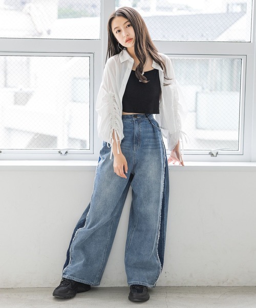 repipi armario(レピピ アルマリオ)の「サイドフリンジホックデニム(デニムパンツ・キッズ・ブルー系・SMALL/MEDIUM/LARGE)」の17枚目の写真