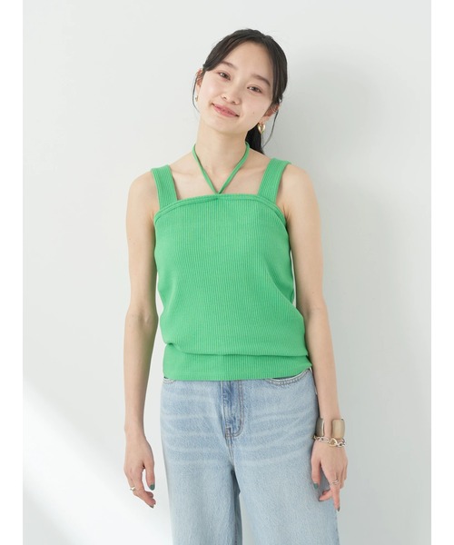 earth music&ecology（アースミュージックアンドエコロジー）の「2WAYホルター付タンクトップ（インナーウェア/肌着・レディース・オフホワイト/ブラック/オレンジ/グリーン・S/M）」の20枚目の写真