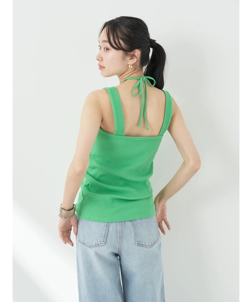 earth music&ecology（アースミュージックアンドエコロジー）の「2WAYホルター付タンクトップ（インナーウェア/肌着・レディース・オフホワイト/ブラック/オレンジ/グリーン・S/M）」の15枚目の写真