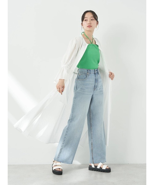 earth music&ecology（アースミュージックアンドエコロジー）の「2WAYホルター付タンクトップ（インナーウェア/肌着・レディース・オフホワイト/ブラック/オレンジ/グリーン・S/M）」の11枚目の写真