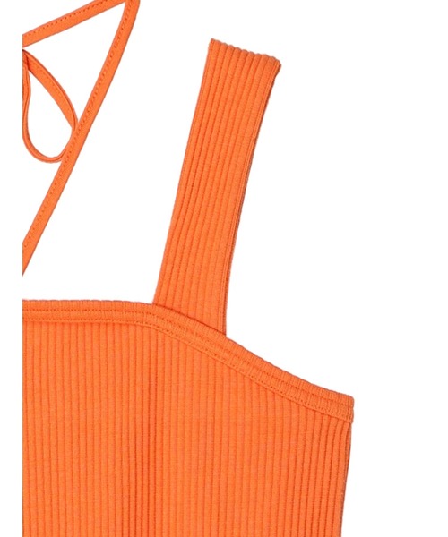 earth music&ecology（アースミュージックアンドエコロジー）の「2WAYホルター付タンクトップ（インナーウェア/肌着・レディース・オフホワイト/ブラック/オレンジ/グリーン・S/M）」の21枚目の写真