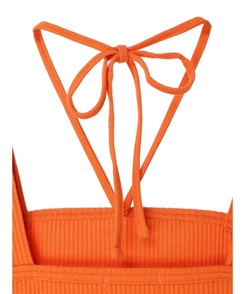 earth music&ecology（アースミュージックアンドエコロジー）の「2WAYホルター付タンクトップ（インナーウェア/肌着・レディース・オフホワイト/ブラック/オレンジ/グリーン・S/M）」の8枚目の写真