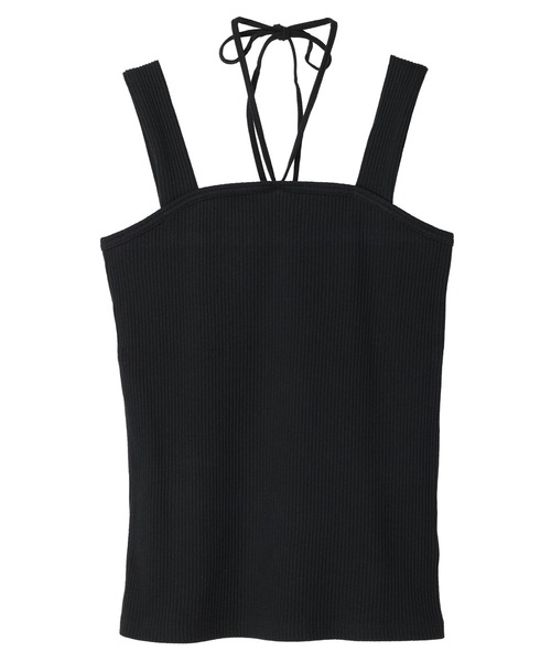 earth music&ecology（アースミュージックアンドエコロジー）の「2WAYホルター付タンクトップ（インナーウェア/肌着・レディース・オフホワイト/ブラック/オレンジ/グリーン・S/M）」の22枚目の写真