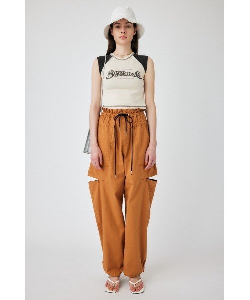 MOUSSY(マウジー)の「TINY RAGLAN NS Tシャツ(タンクトップ・レディース・アイボリー/ライトブラック/ライトブルー・FREE)」の4枚目の写真