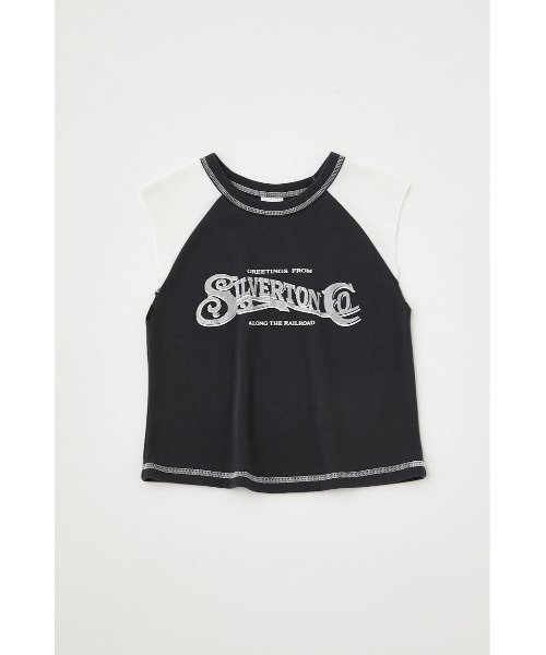 MOUSSY(マウジー)の「TINY RAGLAN NS Tシャツ(タンクトップ・レディース・アイボリー/ライトブラック/ライトブルー・FREE)」の18枚目の写真
