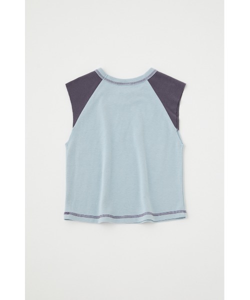 MOUSSY(マウジー)の「TINY RAGLAN NS Tシャツ(タンクトップ・レディース・アイボリー/ライトブラック/ライトブルー・FREE)」の20枚目の写真