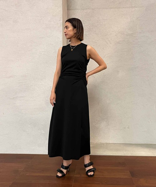 esteta エステータ◆ スキューバジャージワンピース 4 黒 ZUCCa / S サッカーチェックジャージィー / ワンピース(M navy