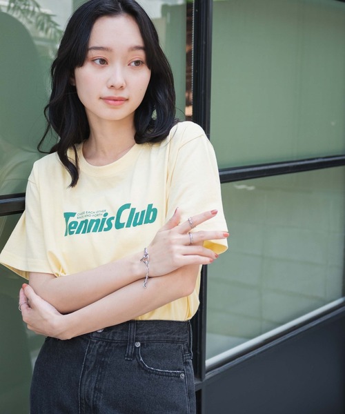 WEGO(ウィゴー)の「WEGO/ヴィンテージライクスポーツグラフィックT(Tシャツ/カットソー・レディース・ネイビー/その他1/その他2/その他3/その他4/オフホワイト・FREE)」の4枚目の写真
