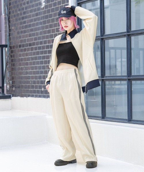 PBLIM（ページボーイリム）の「PBLIM/トラックパンツ（その他パンツ・レディース・ベージュ/ブラック/オフホワイト・LARGE/MEDIUM）」の4枚目の写真