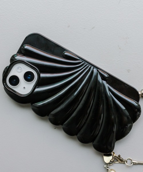 mystic（ミスティック）の「Lara シェルスマホショルダー(iphone13pro対応)（スマホケース/カバー・レディース・ブラック/アイボリー・ONE SIZE）」の6枚目の写真