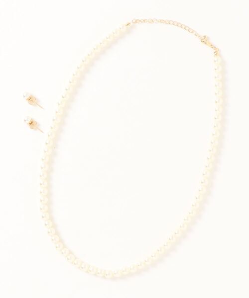 salle de bal（サルデバル）の「パールアクセ セット 1連ネックレス ピアス イヤリング セレモニー 冠婚葬祭 結婚式 パール MEI ACCE SET 1 TAM（ネックレス・レディース・その他2/その他1・FREE）」の6枚目の写真