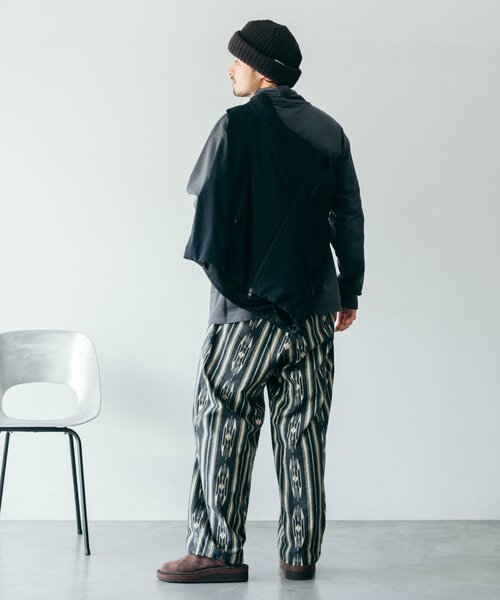 JOURNAL STANDARD（ジャーナルスタンダード）の「トライバル柄 プリントネル オーバーパンツ（その他パンツ・メンズ・ブラック/ネイビー/ボルドー・SMALL/MEDIUM/LARGE）」の9枚目の写真