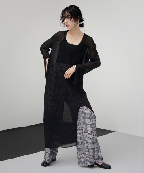 VACANCY(ヴァカンシー)の「シアースリットワンピース(ワンピース・レディース・アイボリー/ブラック・FREE)」の11枚目の写真