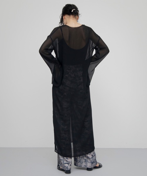 VACANCY(ヴァカンシー)の「シアースリットワンピース(ワンピース・レディース・アイボリー/ブラック・FREE)」の8枚目の写真