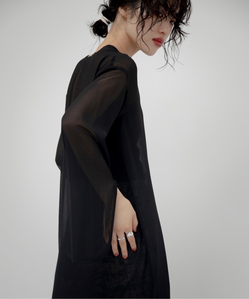 VACANCY(ヴァカンシー)の「シアースリットワンピース(ワンピース・レディース・アイボリー/ブラック・FREE)」の22枚目の写真