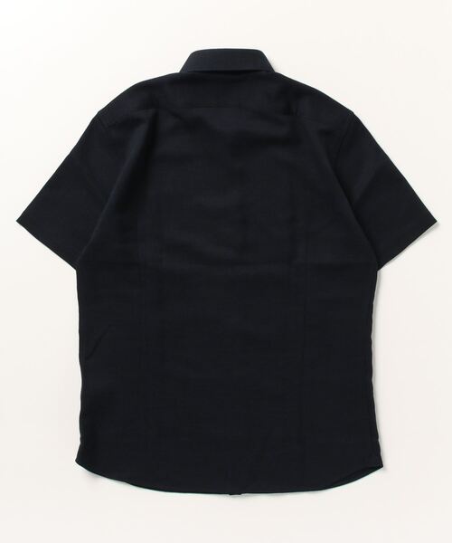 alcali(アルカリ)の「リフラックスラブオックスワイドカラーシャツ(シャツ/ブラウス・メンズ・ネイビー/ライトベージュ・3/4)」の3枚目の写真