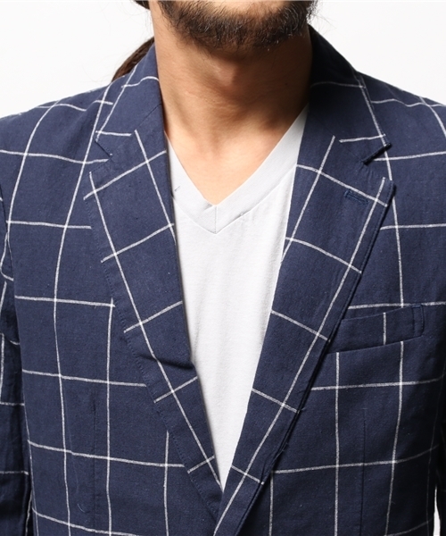 OUTLET(アウトレット)の「【CIAOPANIC TYPY】麻コットンウィンドペンテーラー(テーラードジャケット・メンズ・ネイビー・LARGE/SMALL/MEDIUM)」の9枚目の写真