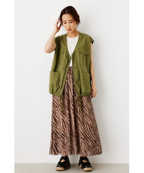 RODEO CROWNS WIDE BOWL（ロデオクラウンズワイドボウル）の「アニマルアソートプリントスカート（スカート・レディース・ブラウン系その他/ベージュ系その他/ホワイト系その他・FREE）」の4枚目の写真