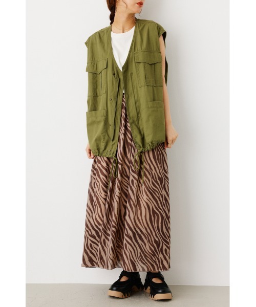 RODEO CROWNS WIDE BOWL（ロデオクラウンズワイドボウル）の「アニマルアソートプリントスカート（スカート・レディース・ブラウン系その他/ベージュ系その他/ホワイト系その他・FREE）」の5枚目の写真