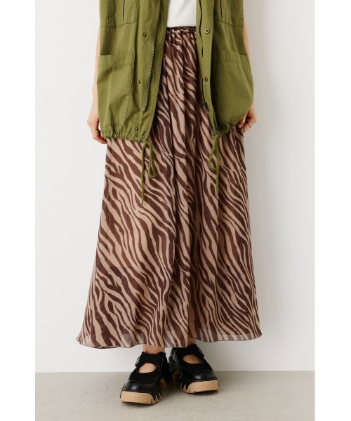 RODEO CROWNS WIDE BOWL（ロデオクラウンズワイドボウル）の「アニマルアソートプリントスカート（スカート・レディース・ブラウン系その他/ベージュ系その他/ホワイト系その他・FREE）」の7枚目の写真