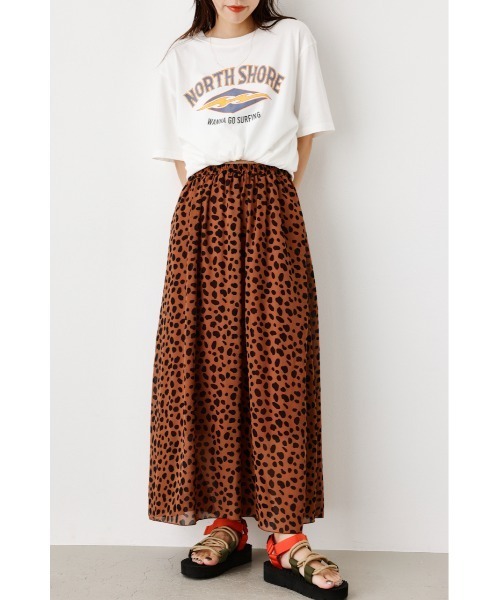 RODEO CROWNS WIDE BOWL（ロデオクラウンズワイドボウル）の「アニマルアソートプリントスカート（スカート・レディース・ブラウン系その他/ベージュ系その他/ホワイト系その他・FREE）」の11枚目の写真
