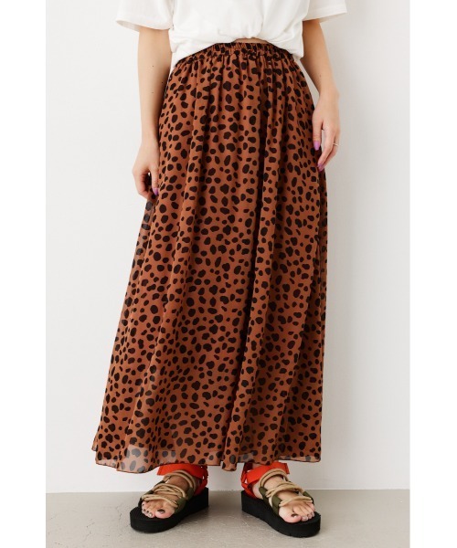 RODEO CROWNS WIDE BOWL（ロデオクラウンズワイドボウル）の「アニマルアソートプリントスカート（スカート・レディース・ブラウン系その他/ベージュ系その他/ホワイト系その他・FREE）」の13枚目の写真