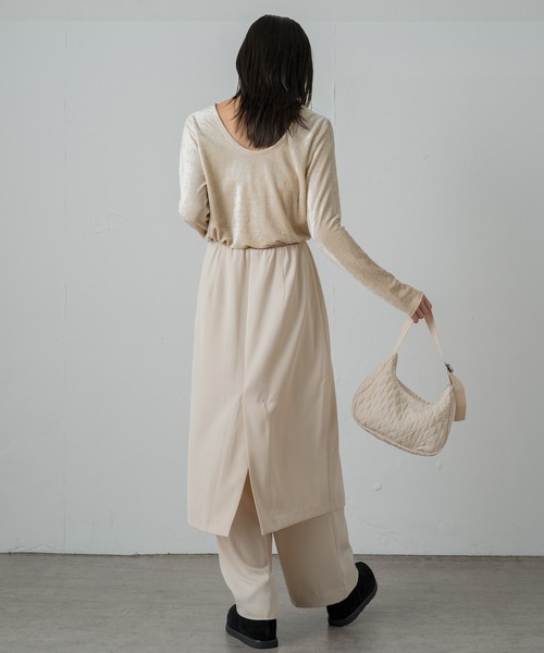 earthy（アーシー）の「【撥水・抗菌】ナイロンキルティングBAG（ショルダーバッグ・レディース・ブラック/アイボリー・ONE SIZE）」の8枚目の写真