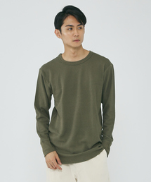 【JEMORGAN/ジェーイーモーガン】ワッフル クルーネック ロングスリーブ Tシャツ