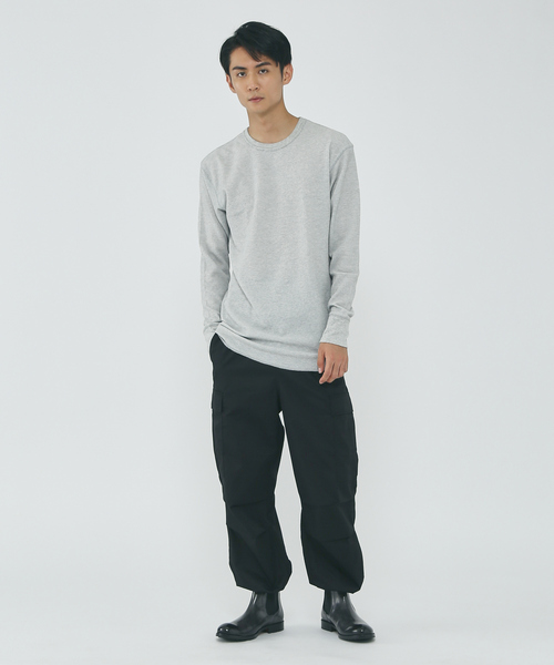 JEMORGAN（ジェーイーモーガン）の「【JEMORGAN/ジェーイーモーガン】ワッフル クルーネック ロングスリーブ Tシャツ（Tシャツ/カットソー・メンズ・ホワイト/ブラック/ネイビー/グレー/カーキ/ホワイト系その他・M/L/XL）」の18枚目の写真