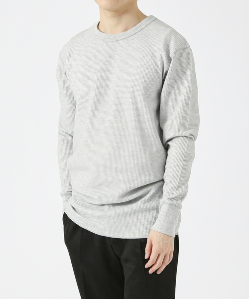 JEMORGAN（ジェーイーモーガン）の「【JEMORGAN/ジェーイーモーガン】ワッフル クルーネック ロングスリーブ Tシャツ（Tシャツ/カットソー・メンズ・ホワイト/ブラック/ネイビー/グレー/カーキ/ホワイト系その他・M/L/XL）」の13枚目の写真