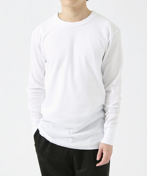 JEMORGAN（ジェーイーモーガン）の「【JEMORGAN/ジェーイーモーガン】ワッフル クルーネック ロングスリーブ Tシャツ（Tシャツ/カットソー・メンズ・ホワイト/ブラック/ネイビー/グレー/カーキ/ホワイト系その他・M/L/XL）」の11枚目の写真