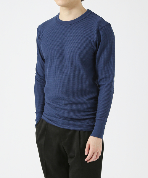 JEMORGAN（ジェーイーモーガン）の「【JEMORGAN/ジェーイーモーガン】ワッフル クルーネック ロングスリーブ Tシャツ（Tシャツ/カットソー・メンズ・ホワイト/ブラック/ネイビー/グレー/カーキ/ホワイト系その他・M/L/XL）」の8枚目の写真