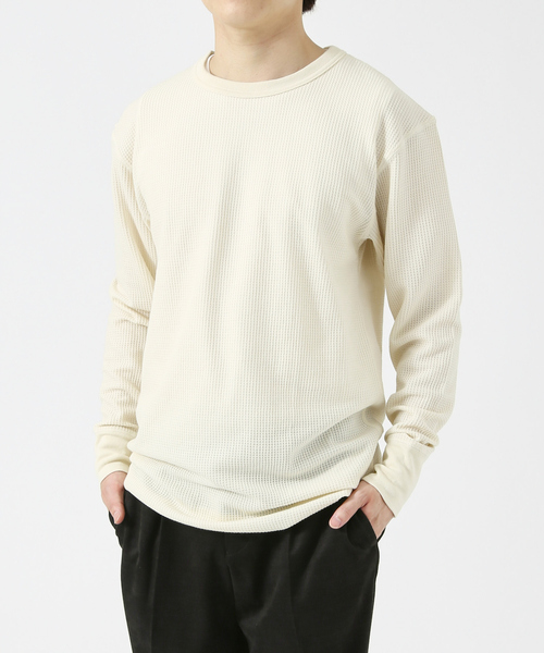 JEMORGAN（ジェーイーモーガン）の「【JEMORGAN/ジェーイーモーガン】ワッフル クルーネック ロングスリーブ Tシャツ（Tシャツ/カットソー・メンズ・ホワイト/ブラック/ネイビー/グレー/カーキ/ホワイト系その他・M/L/XL）」の16枚目の写真