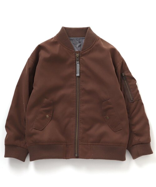 BREEZE（ブリーズ）の「【WEB限定】MA-1ジャケット（MA-1・キッズ・チャコール/ブラウン/カーキ・150/130/100/120/80/90/110/140）」の5枚目の写真