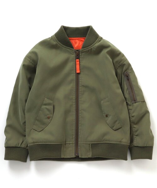 BREEZE（ブリーズ）の「【WEB限定】MA-1ジャケット（MA-1・キッズ・チャコール/ブラウン/カーキ・150/130/100/120/80/90/110/140）」の6枚目の写真