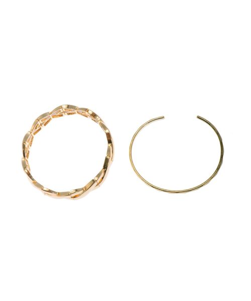 EVRIS（エヴリス）の「WIDE CHAIN 2SET バングル（バングル/リストバンド・レディース・ゴールド/シルバー・FREE）」の8枚目の写真