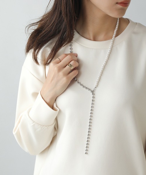 Bou Jeloud(ブージュルード)の「パールコンビネックレス(ネックレス・レディース・シルバー/ゴールド・ONESIZE)」の6枚目の写真