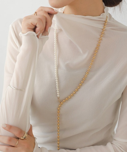Bou Jeloud(ブージュルード)の「パールコンビネックレス(ネックレス・レディース・シルバー/ゴールド・ONESIZE)」の8枚目の写真