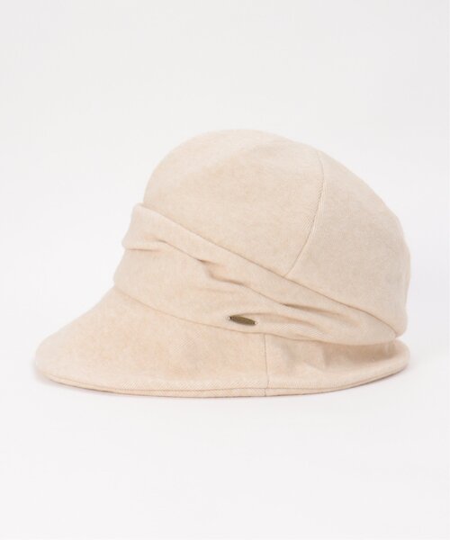 LBC（エルビーシー）の「起毛ジャージータックキャスケット（キャスケット・レディース・オフホワイト/ベージュ/チャコールグレー・FREE）」の9枚目の写真