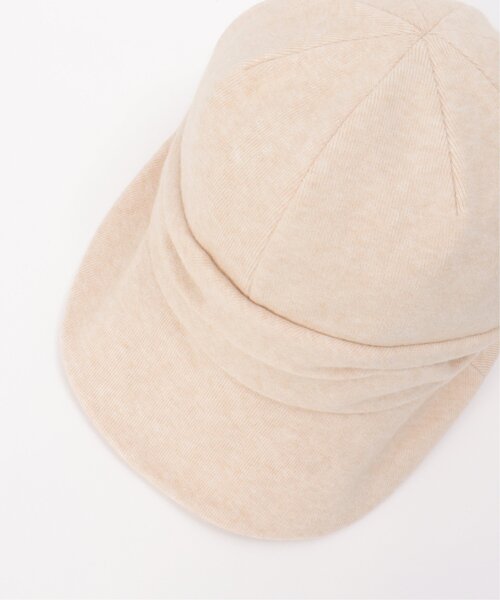 LBC（エルビーシー）の「起毛ジャージータックキャスケット（キャスケット・レディース・オフホワイト/ベージュ/チャコールグレー・FREE）」の8枚目の写真