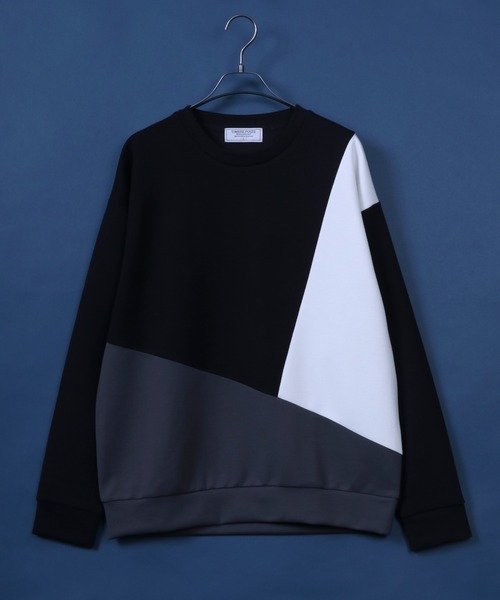 ANPAS（アンパス）の「Soft Cardboard Knit Oversized Sweatshirt/別注 ソフトダンボールニット オーバーサイズ トレーナー（スウェット・メンズ・アイボリー/ブラック/グレイッシュベージュ/チャコールグレー/ネイビー/ダークグリーン/ブラック系その他2/ホワイト系その他2/ブラック系その他/ホワイト系その他・L/LL/M）」の6枚目の写真